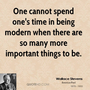 One Cannot Spend Time Being...