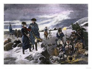 ... and the Marquis de Lafayette at Valley Forge Winter Camp Giclee Print