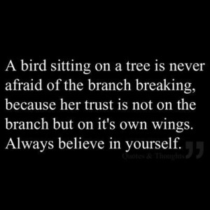 ... so afraid to fall because I don't trust myself enough not to