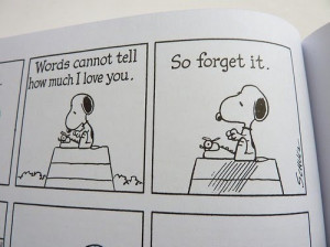 cartoon, comic, cute, forget it, love, snoopy