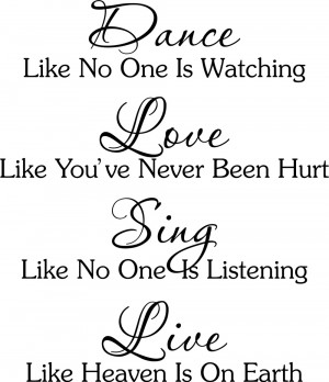 Dance-Love-Sing-Live-wall-Vinyl-Sticker-Decal-quote-Decor-Large-Quotel ...