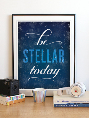 Stellar Night Sky with Encouraging Quote. Deep Space Art. Geek Love ...
