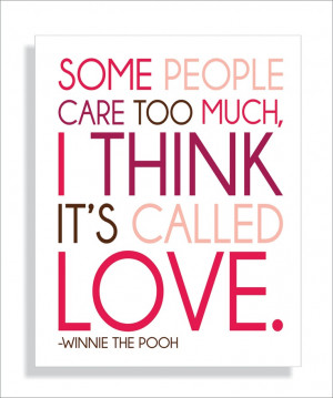 FieldandFlower: Pooh Bear Quote About Love Art Print-8x10 Typography ...