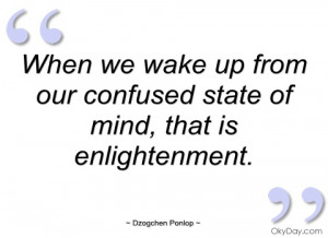 when we wake up from our confused state of dzogchen ponlop