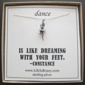 Sterling Silver BALLET DANCER Charm Necklace by LifeIsRosey, $28.00