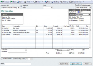 QuickBooks Tip-Adding Project Information to Invoices/Estimates