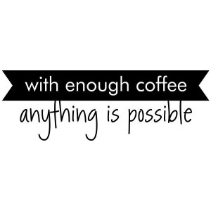 Coffee Wall Quotes Vinyl Wall Decals #4 ($25) found on Polyvore