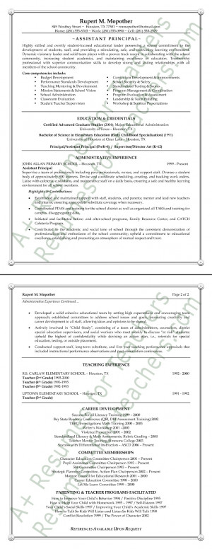 Resume Samples Educational Assistant