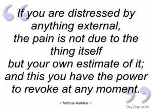 if you are distressed by anything external