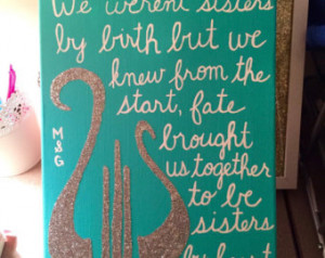 Sorority Sister Quote Sisters By He art Glitter Canvas ...