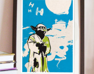 ... Master Yoda - Different sizes - Sci-Fi Poster Retro Film Geek Print