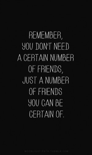 number of friends inspirational quote