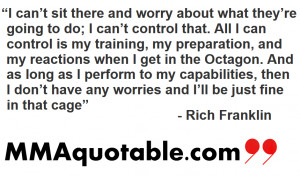 Quotes from former UFC middleweight champion Rich Franklin.