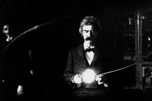 Mark Twain in the laboratory of Nikola Tesla, 1894. Mark Twain (1835 ...