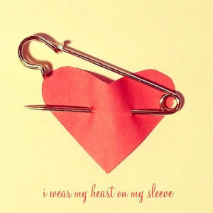 wear my heart on my sleeve Red Heart Safety by PaperMacheDream, $15 ...