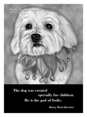 Dog quote card: Maltese by iheartdogsstudio