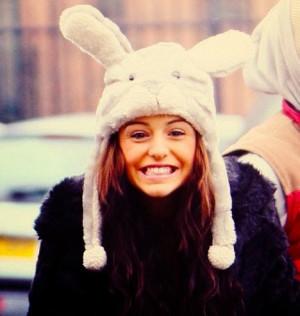 Even without make-up, she's still pretty looking.