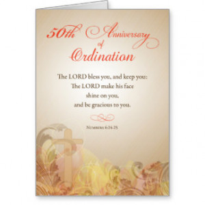 Priest, 50th Anniversary of Ordination Blessing Greeting Card