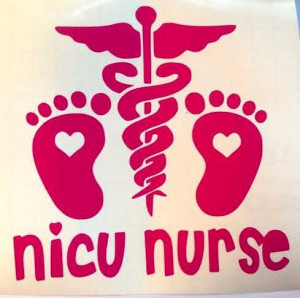 NICU Nurse Car Decal 5.25