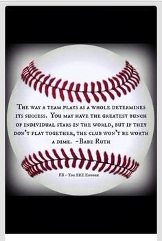 ... quotes baseball quotes quotes teamwork team plays babe ruth quotes