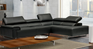 Burlywood Premium Italian Leather Sectional Sofa with Left Chaise