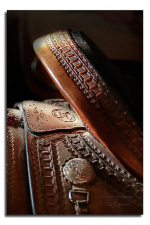 Tooled Western Saddle...the smell of leather and saddle soap...