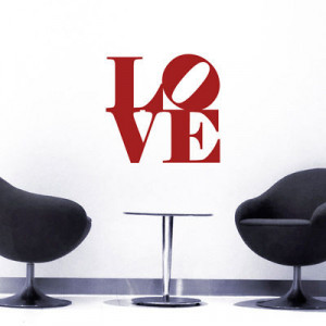 Love - inspired by Robert Indiana - Quote - Wall Decals