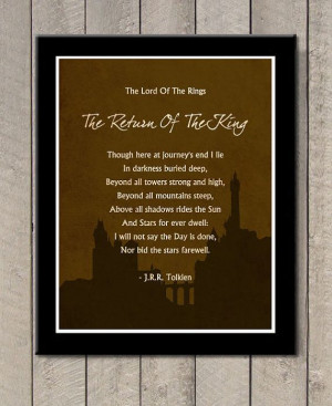 The Return of the King Quote Poster by MINIMALISTPRINTS on Etsy, $15 ...