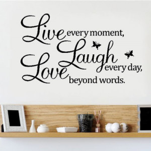 LIVE LAUGH LOVE Wall Quote Stickers Removable Vinyl Decal Home Art ...