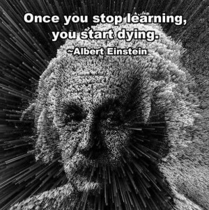 Albert Einstein – Once You Stop Learning, You Start Dying