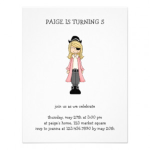 Pink Pirates · Pirate Girl #2 Invitations