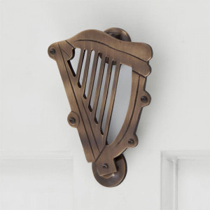 Brass Harp Door Knocker