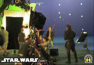 Webcam photo: Christian Simpson (with lightsaber) and Christensen (off ...