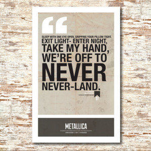 Metallica- Lyric Quote 11x17