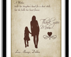 Mother And Daughter Best Friend Quotes Personalized gift for mom