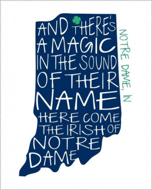 Notre Dame Fighting Irish...hmmmmm...I could put this on a canvas...