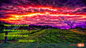 Inspirational Wallpaper Quote. Unknown Author