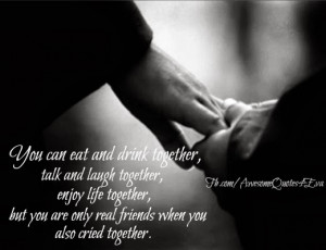 You can eat and drink together