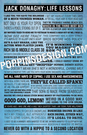 11x17 30 Rock JACK DONAGHY Quotes Poster
