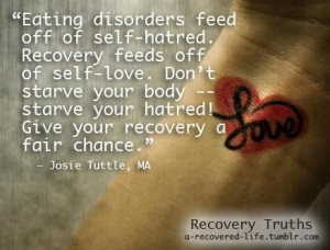 because self-hatred is so destructive. #anorexia #recovery #quotes ...