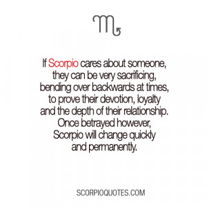 If Scorpio cares about someone ...