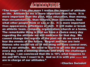 ... working on your attitude always remember that attitude is everything