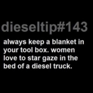 Diesel trucks.