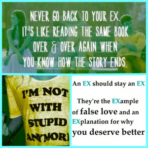 ever go back to an ex? My answer is HELL NO! I have never given an ex ...