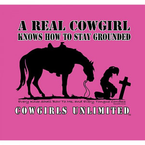 Cowgirl Knows How to Stay Grounded T-Shirt Small