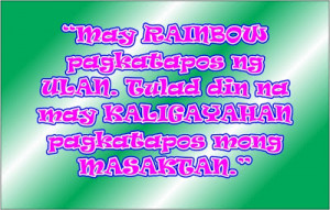 Tagalog Quotes About Relationship - Rainbow After the Rain