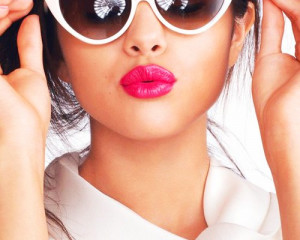 beautiful, fashion, glasses, lip, lipgloss, lips, lipstick, pink, pink ...