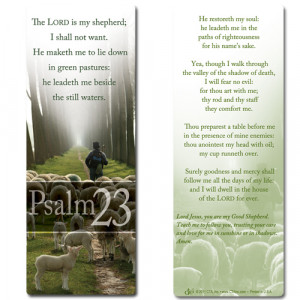 psalm 23 bookmark printable