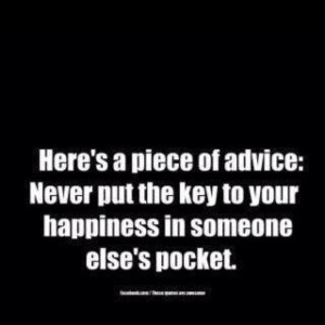 Happiness lies in your own hands