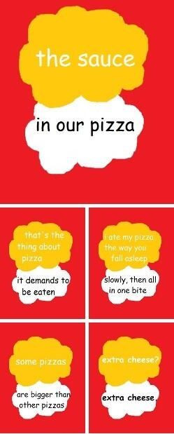 TFIOS = Pizza. This is great. XD